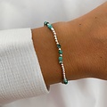 Turquoise Beads Bracelet - 925 zilver