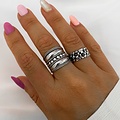 Ring Boho Silver Flowers - 925 zilver