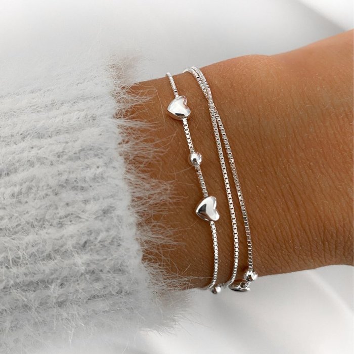 Armband Silver hearts - 925 zilver