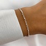 Rozenkwarts kralen armband - 925 zilver