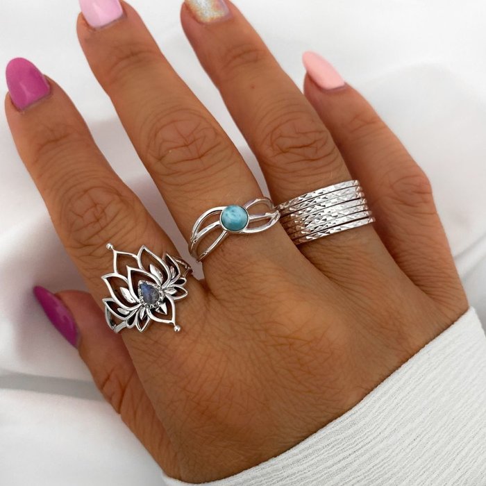 Bali ring Layered - 925 zilver
