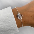 Armband white lotus - 925 zilver