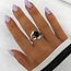 Black Onyx ring Onda - 925 zilver