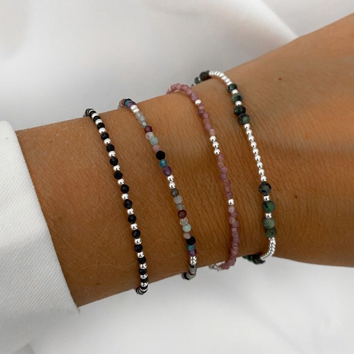 Turquoise Beads Bracelet - 925 zilver