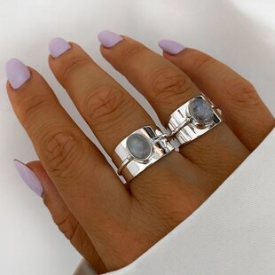 Percy Moonstone ring - 925 zilver