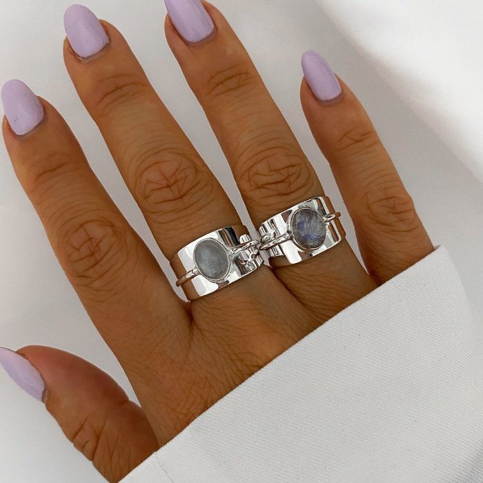Percy Moonstone ring - 925 zilver