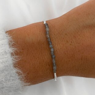 Labradorite beads bracelet - 925 zilver