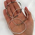 Rainbow Moonstone beads bracelet - 925 zilver