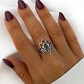 White Lotus ring - maansteen