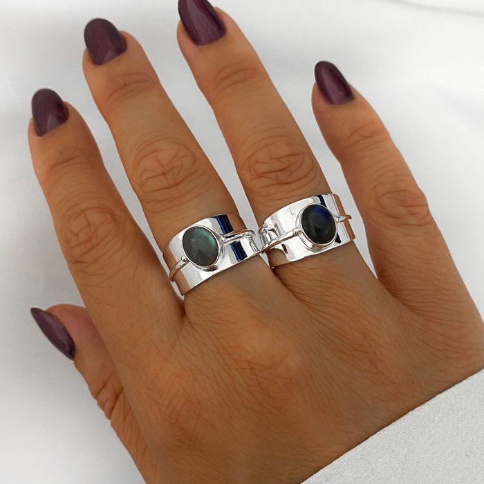Percy Labradorite ring - 925 zilver