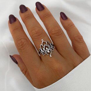 White Lotus ring - 925 zilver