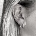 Twisted ear cuff doble - 925 zilver
