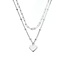 Multi ketting hart - 925 zilver