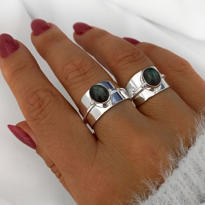 Percy Labradorite ring - 925 zilver