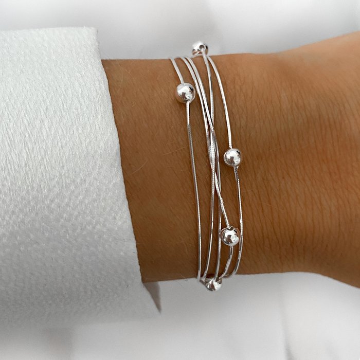 Silver ball armband Lua - 925 zilver