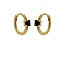 Twisted huggies black - goldplated