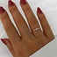 Tiny zirkonia ring - 925 zilver
