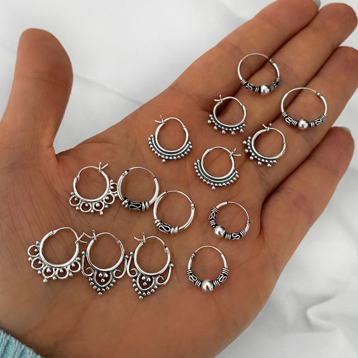 Boho oorringen Eloisa - 925 zilver