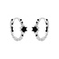 Dotted huggies black - 925 zilver