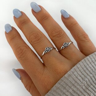 Boho ring Rose - 925 zilver