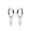 Huggie oorringen Sparkly - 925 zilver