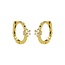 Dotted huggies white - goldplated