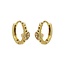 Dotted heart huggies - goldplated