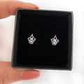 Boho oorknopjes Lotus - 925 zilver