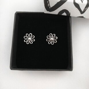 Oorknopjes Daisy flower - 925 zilver