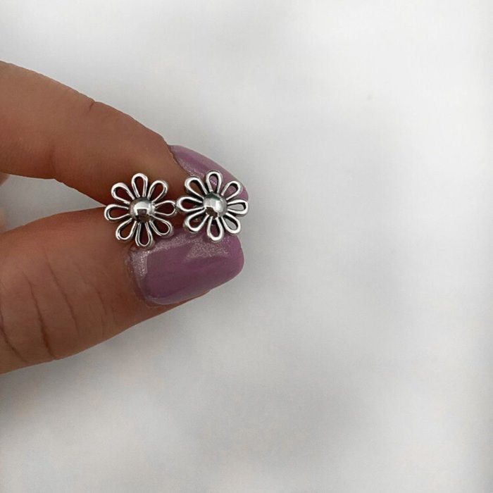 Oorknopjes Daisy flower - 925 zilver