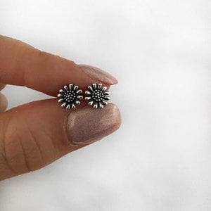 Boho sunflower studs - 925 zilver