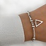 Boho triangle armband - 925 zilver