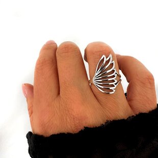 Angel wing ring - 925 zilver