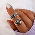 Boho ring Petal - 925 zilver