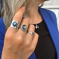 Labradoriet ring Luneria - 925 zilver