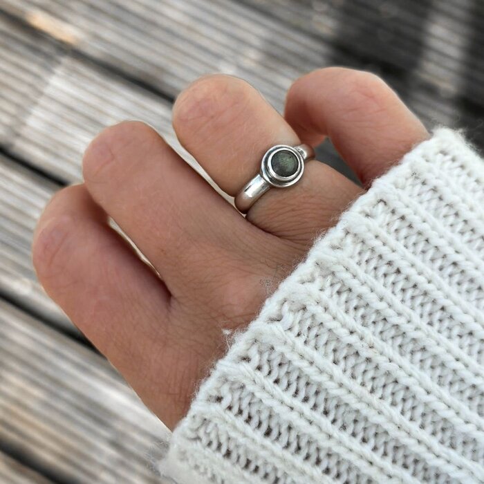 Labradoriet ring Luneria - 925 zilver