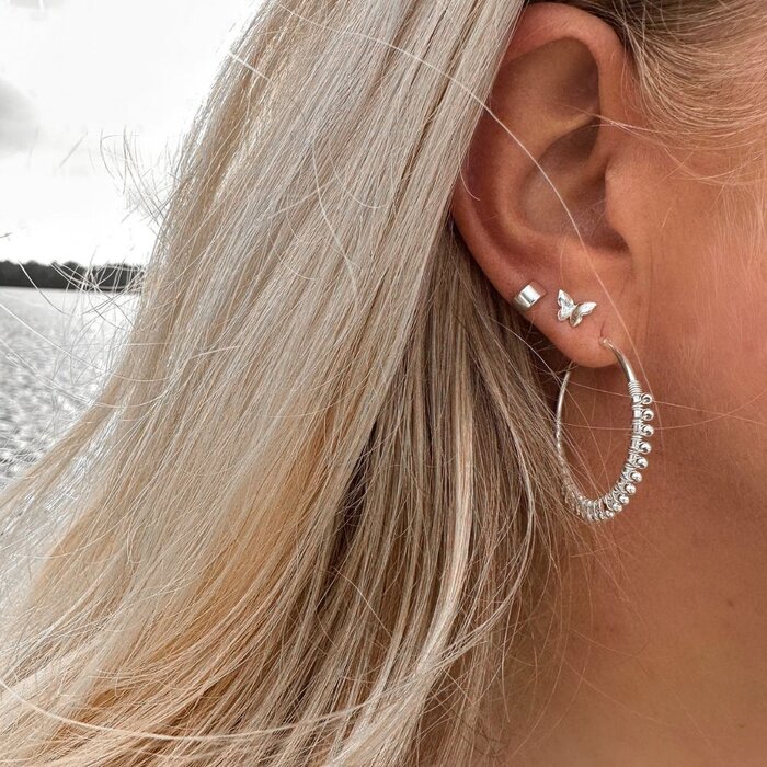 Oorknopjes vlinder - 925 zilver