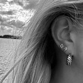 Boho oorknopjes Feather - 925 zilver