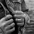 Ring Boho Silver Flowers - 925 zilver