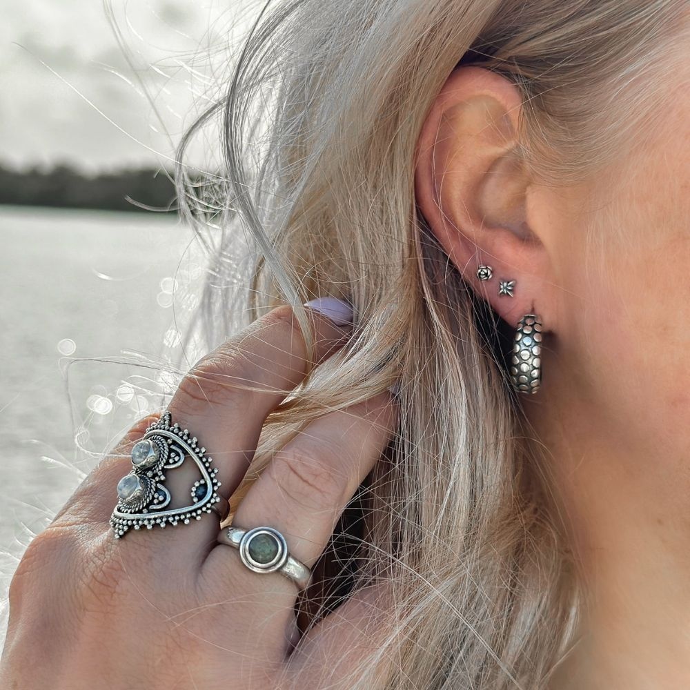 925 Sterling Zilver Vierkante Zirconia Oorknopjes Groen - Puur Zilver Oorbellen Voor Vrouwen