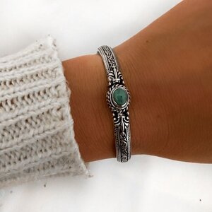 Boho armband Turquoise - 925 zilver