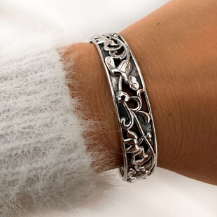 Boho armband Lila - 925 zilver