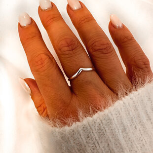 Chevron ring - 925 zilver