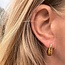 Teardrop oorbellen 15mm - goldplated