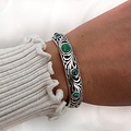 Boho Armband Turquoise Flower - 925 zilver