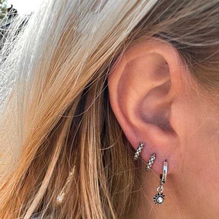 Oorringen Boho Sun - 925 zilver