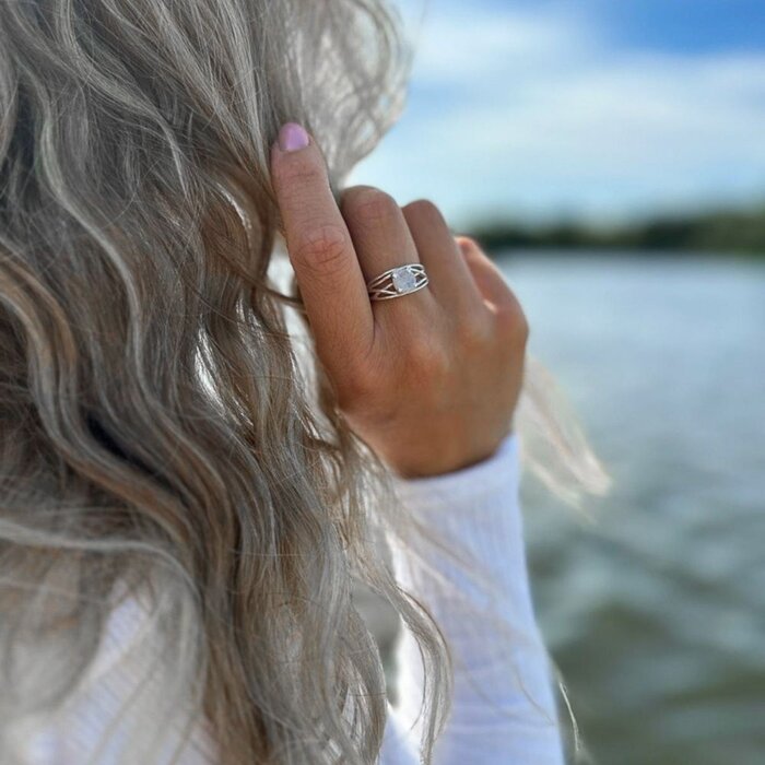 Maansteen ring Mila - 925 zilver