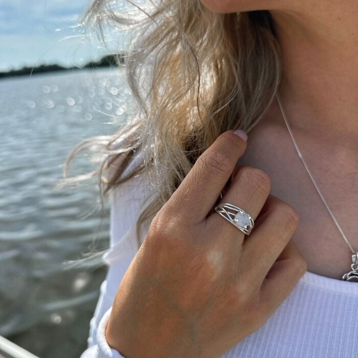 Maansteen ring Mila - 925 zilver