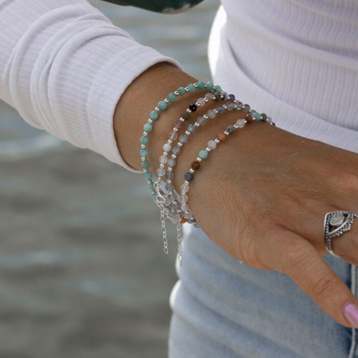 Armband Aura Amazoniet - 925 zilver