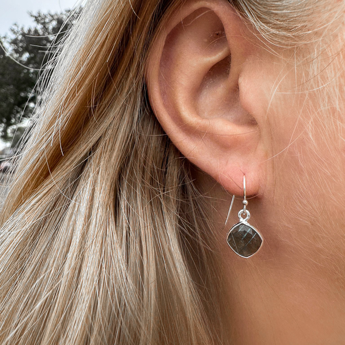 Labradoriet oorbellen Faya - 925 zilver
